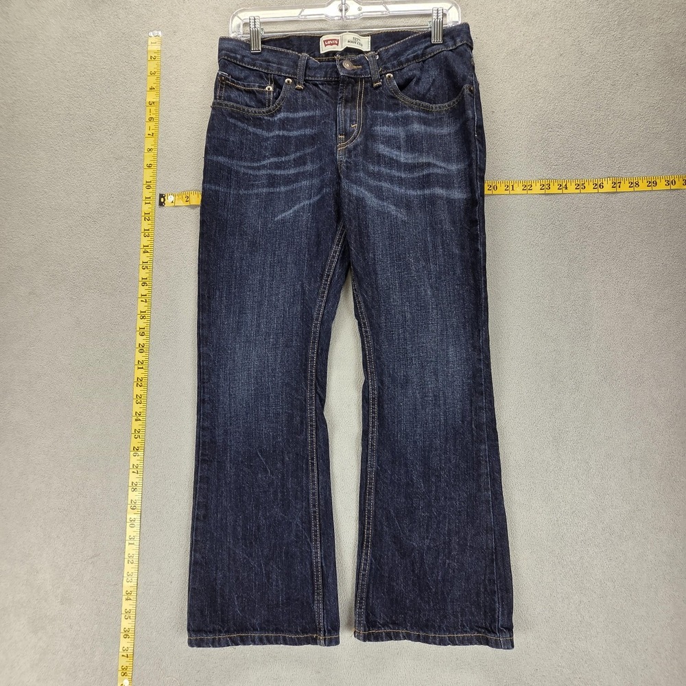 Levis 527 Jeans Womens 30x26 10H Blue Bootcut Dark Wash Zip Fly Flare